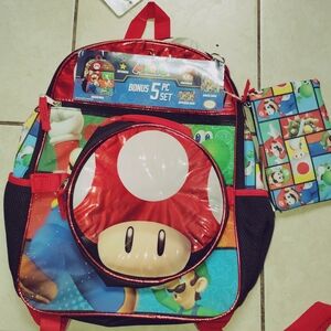 Nintendo Red and Blue Kids Backpack Set